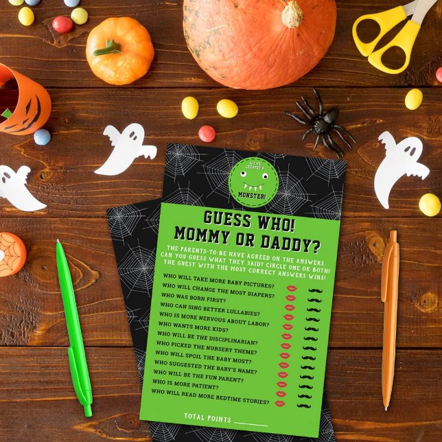 Papier "Nous avons créé un monstre" Baby shower Halloween (Créateur téléchargé)