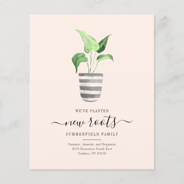 Papier Nous avons déménagé Boho Moving Faire-part (Devant)