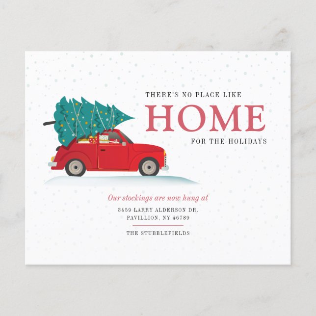 Papier Nous avons déménagé l'adresse pour Noël Moving Fai (Devant)