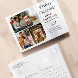 Papier Nous Avons Déménagé Photos de Famille de Noël Cart