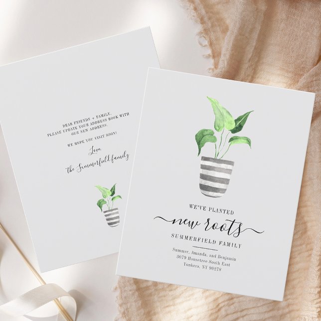 Papier Nous avons déplacé la Faire-part de déménagement b (Chic Boho Weve Moved Change of Address Announcement)