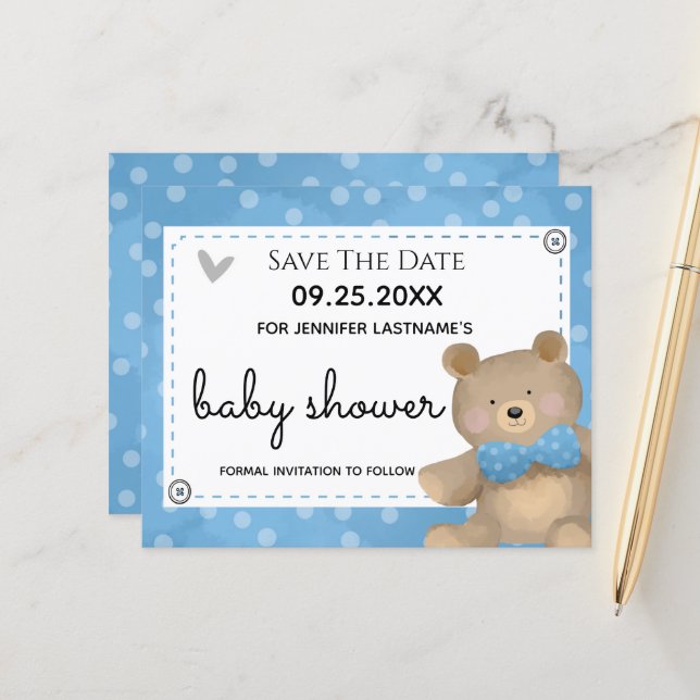 Papier Nous pouvons accélérer le Baby shower d'attente En (Devant/Arrière en situation)