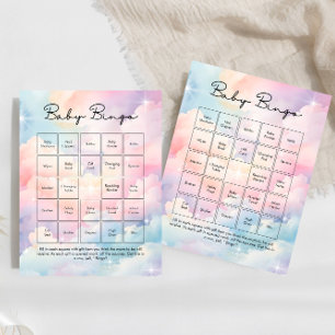 Papier Nous sommes sur Cloud 9 Baby Bingo Baby shower Jeu