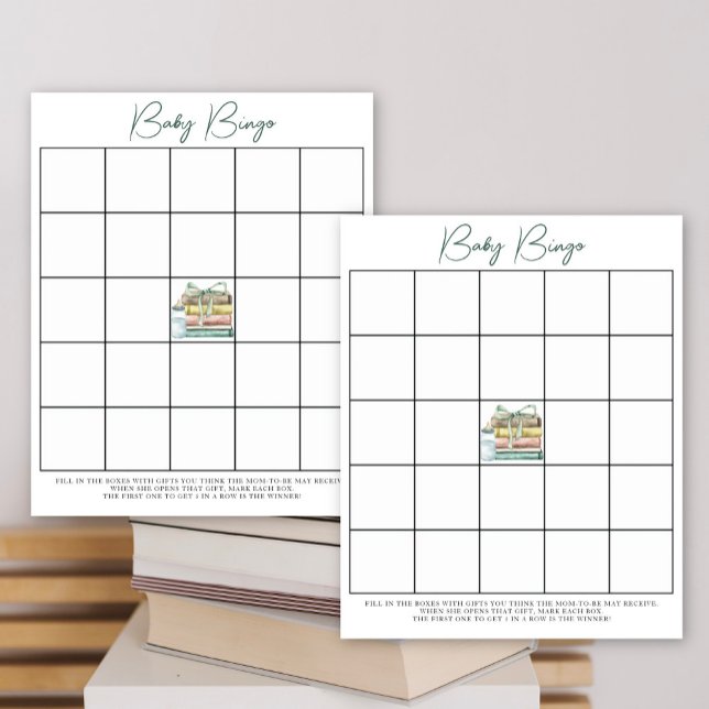 Papier Nouveau Baby shower de chapitre - Jeu de Bingo (Créateur téléchargé)