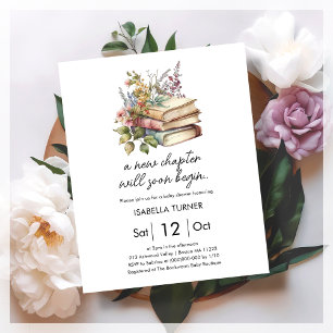 Papier Nouveau chapitre Baby shower de livre Invitation