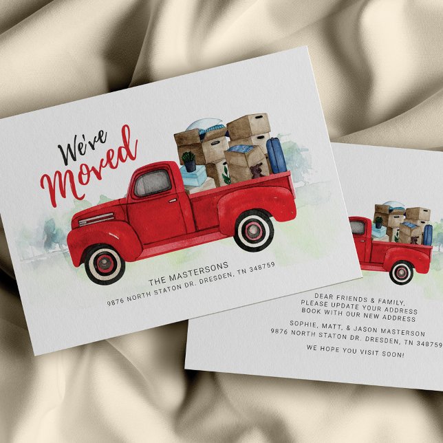 Papier Nouvelle adresse Moderne Cute Truck Moving Faire-p (Créateur téléchargé)