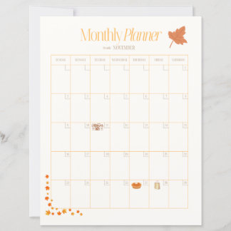 Papier November Monthly Planner