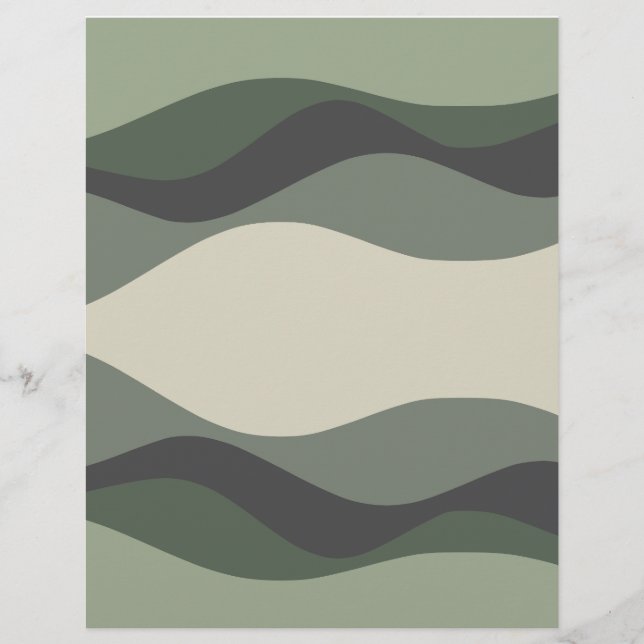 Papier Nuances de vert : (Devant)