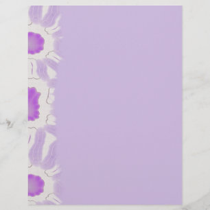 Papier Nuances de Violet Floral Retro Motif Abstrait