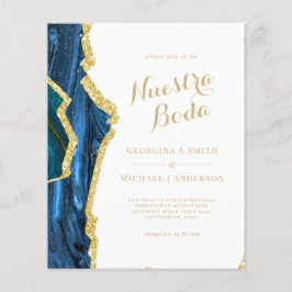 Papier Nuestra Boda AGATE Gold Mariage espagnol INVITE