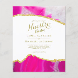 Papier Nuestra Boda AGATE Gold Mariage espagnol INVITE