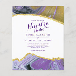 Papier Nuestra Boda AGATE Gold Mariage espagnol INVITE