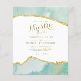 Papier Nuestra Boda AGATE Gold Mariage espagnol INVITE