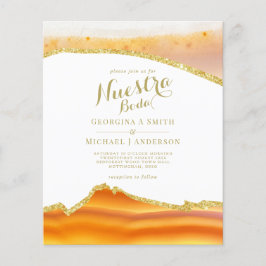 Papier Nuestra Boda AGATE Gold Mariage espagnol INVITE