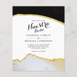 Papier Nuestra Boda AGATE Gold Mariage espagnol INVITE
