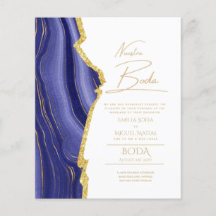 Papier Nuestra Boda Gold Texte AGATE Mariage INVITE