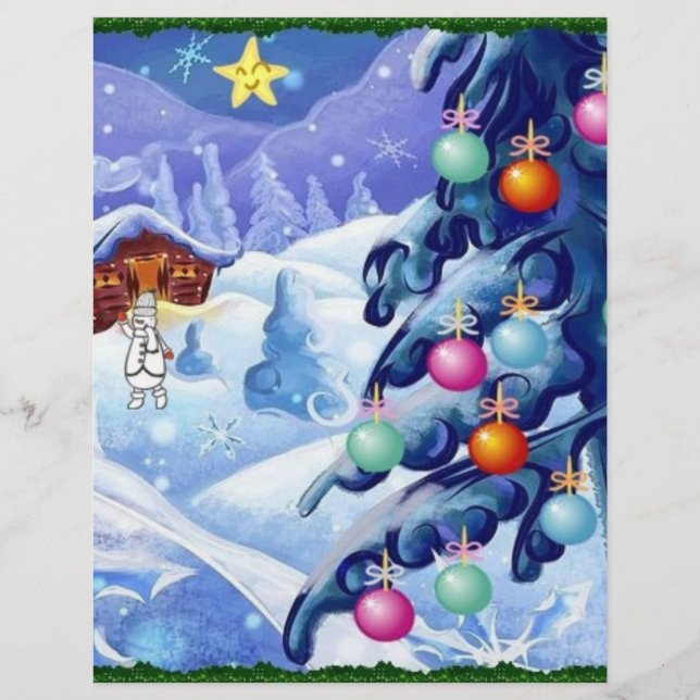 Papier nuit d'hiver (Devant)