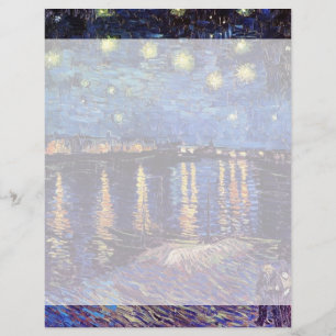 Papier Nuit étoilée au-dessus du Rhône, par Vincent van G