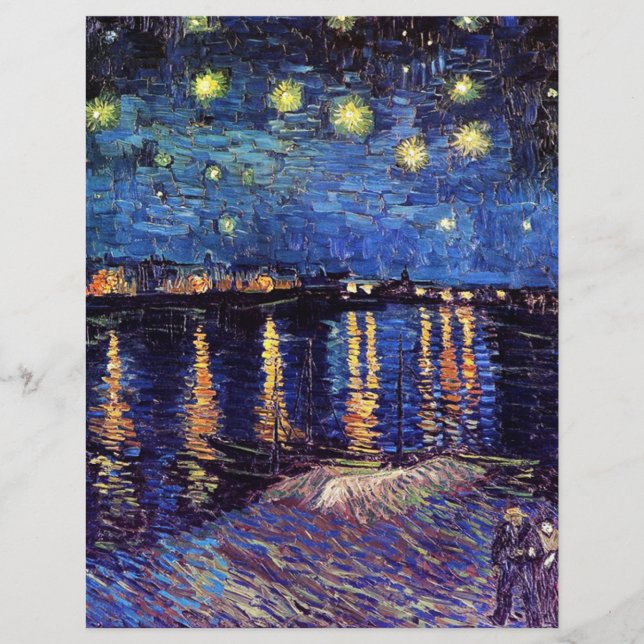 Papier Nuit étoilée au-dessus du Rhône, par Vincent van G (Devant)