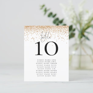 Papier Numéro de table du Mariage des noms de Parties sci