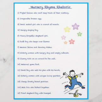 Papier Nursery Rhyme Rhétorique Jeu - Style garçon