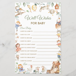 Papier Nursery Rhyme Well Wings for Baby shower Card