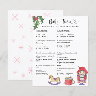 Papier Nutcracker - Baby Trivia Jeu Baby shower