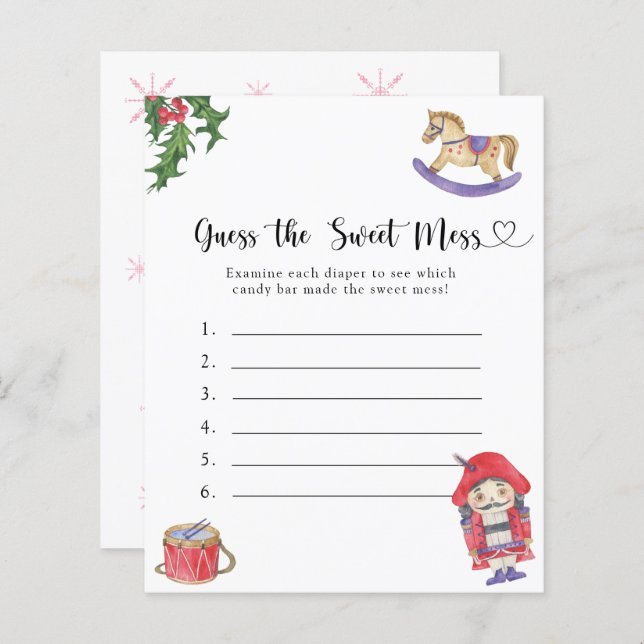 Papier Nutcracker - Devinez le jeu Sweet Mess (Devant / Derrière)