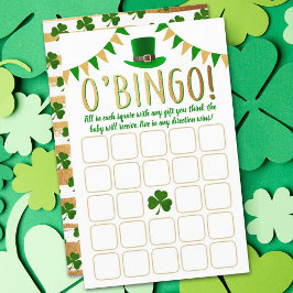 Papier O'Baby St. Patrick's Day Baby shower Bingo Jeu