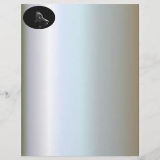 Papier Observation du chien noir