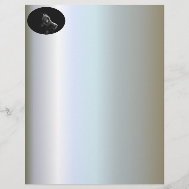 Papier Observation du chien noir (Devant)