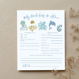 Papier Ocean Shower Baby Predictions & Conseils Card