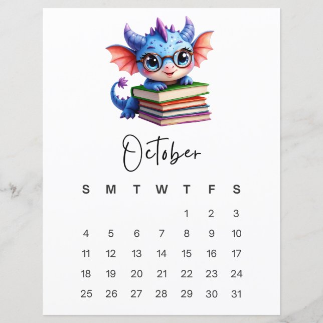 Papier October Baby Dragon Cozy Storybook Fantasy (Devant)