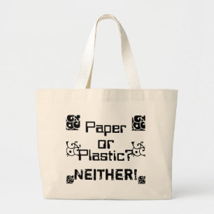 Papier oder Kunststoff? Jumbo Stoffbeutel