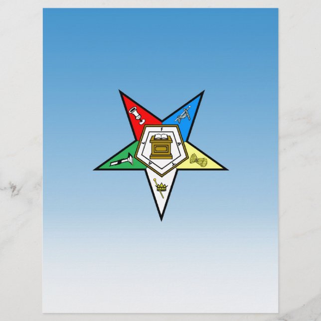 Papier OES Ordre de l'Etoile Orientale Bleue (Devant)