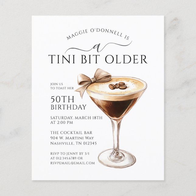 Papier OFFRE SPÉCIALE Un peu plus âgé Martini 50e anniver (Devant)