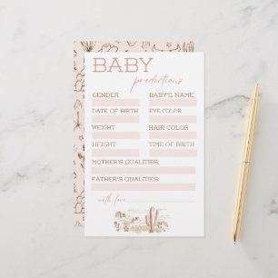 Papier Oh Baby Cowgirl Baby Shower Prédictions