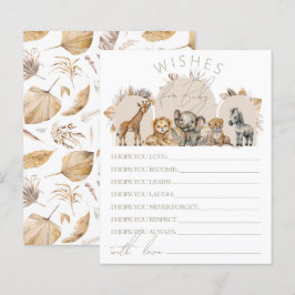 Papier Oh Baby Safari Animaux Boho Baby showers souhaits