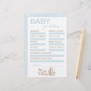 Papier Oh Bébé Cowboy Prédictions de Baby Shower