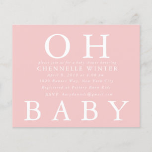 Papier Oh Bébé Invitation à la Baby Shower