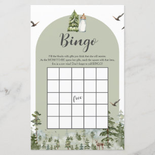 Papier Oh Boy Adventure Pine Forest Baby shower Bingo