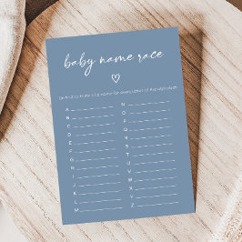 Papier Oh Boy Boho Minimalist Baby Shower Name Race Game