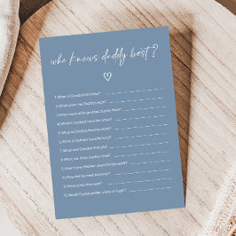 Papier Oh Boy Boho Minimalist Baby Shower Who knows Game