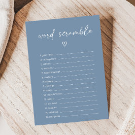 Papier Oh Boy Boho Minimalist Shower Word Scramble Game