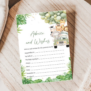 Papier Oh Boy Jungle Safari Shower Conseils et Vœux Jeu