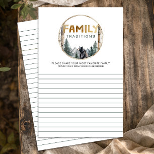 Papier Oh Boy Woodland Ours Famille Traditions Baby showe