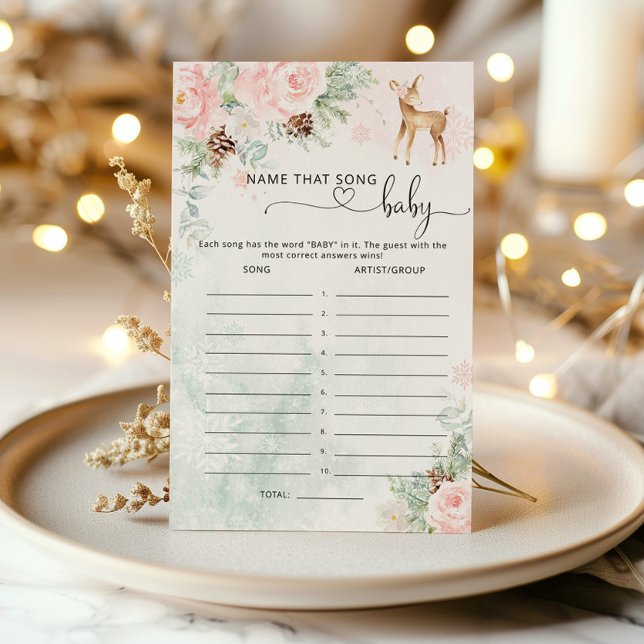 Papier Oh Deer Baby shower Nom de ce jeu de chanson (Créateur téléchargé)