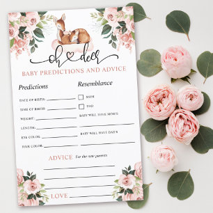Papier Oh Deer Botanical Floral Baby Predictions Jeu