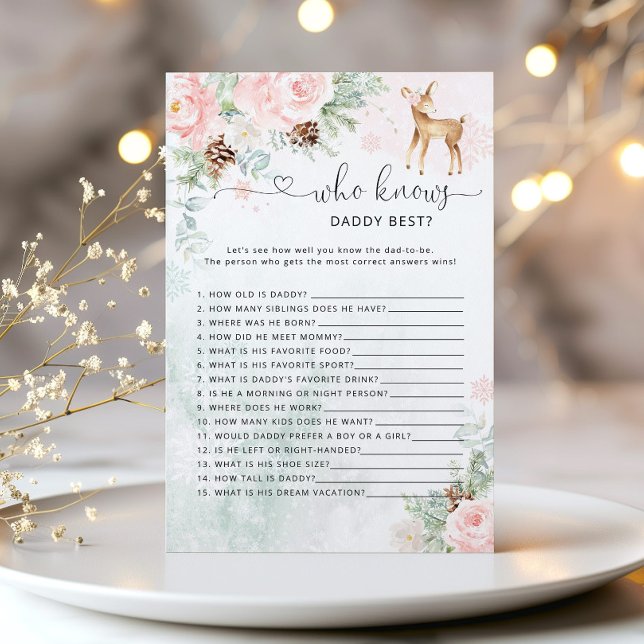 Papier Oh Deer Qui connaît papa meilleur jeu de baby show (Créateur téléchargé)