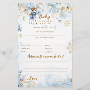 Papier Oh Deer Winter Baby Boy Douche Jeu